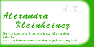 alexandra kleinheincz business card